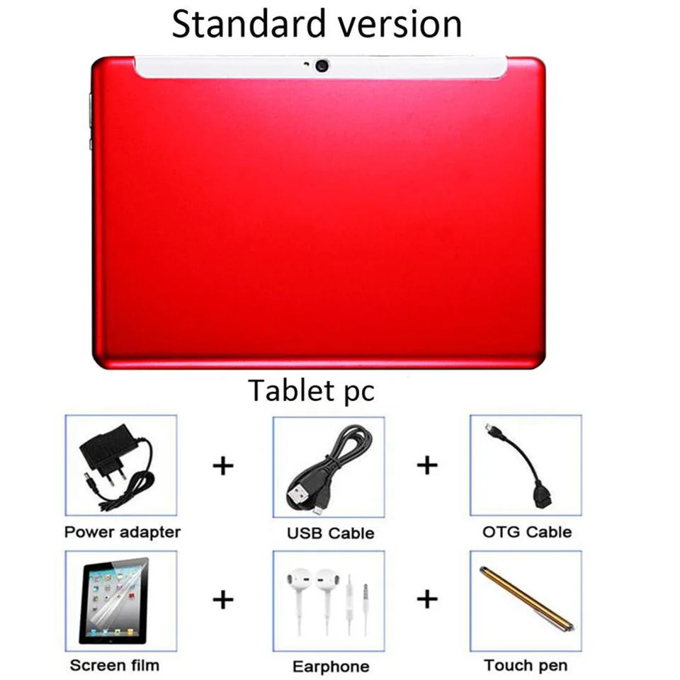 Standard version 10,1 дюймов планшет 10 ядер планшет 4 г 4 ГБ ОЗУ 64 Гб ПЗУ Телефон Вызов планшет 10,1 5MP+ 13MP камера для gps 1920*1200 - Комплект: Standard version