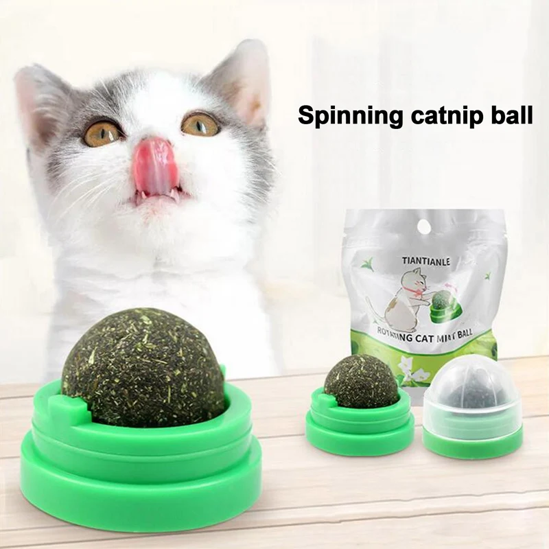 Catnip Toy For Cats, Catnip Edible Balls Natural Rotatable Licking