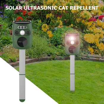 

Garden Solar Powered Ultrasonic Repellent Household Mouse Cat Dog Animal Pest Repeller Solar Ultrasonic Rat Repeller USB Charge