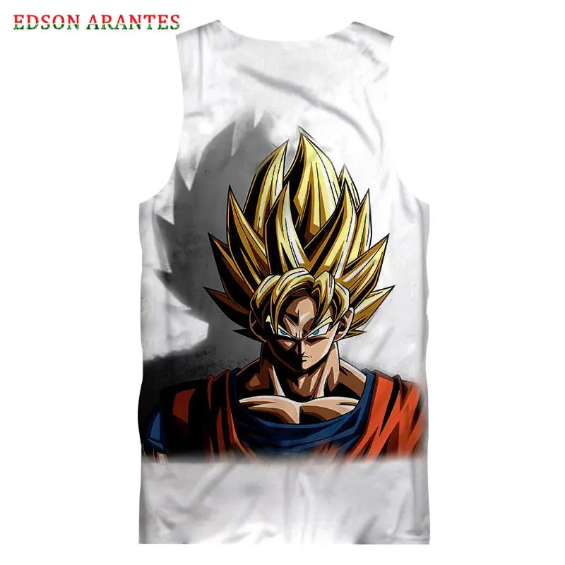 Крутые майки с принтом аниме для мужчин и женщин, 3D принт, Супер Saiyan Harajuku, майка, майки, Летний стиль, повседневные топы без рукавов