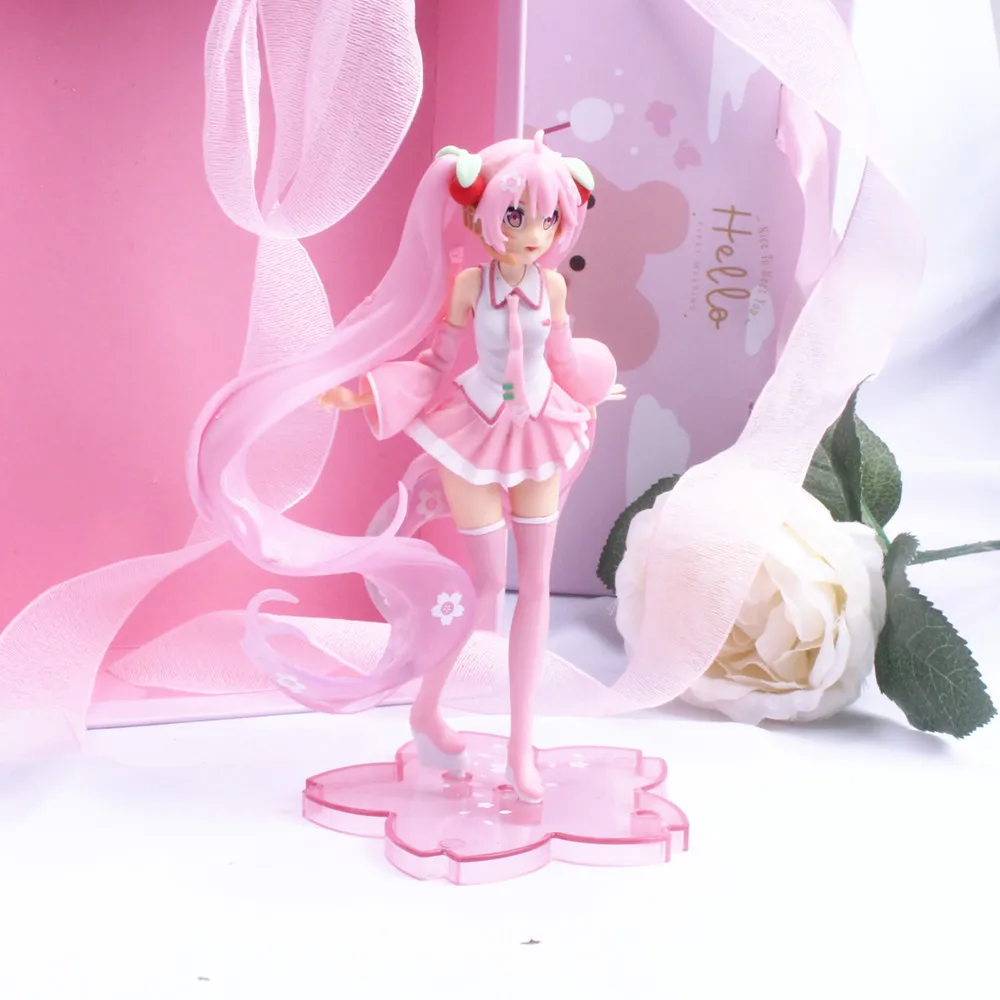 2020 New 23cm Anime Pink Sakura Ghost PVC Action Figures Girls Model Toys Collecting Gifts for Girls Dress wedding Spring