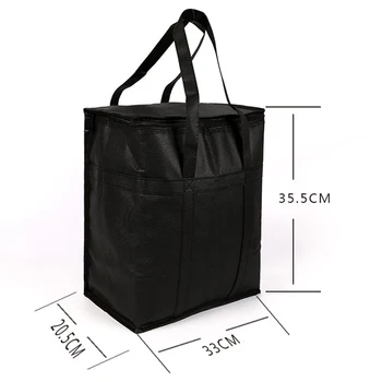 

Beach Food Delivery Bag Picnics Shopping Grocery Bag With Dual Zipper Strong
