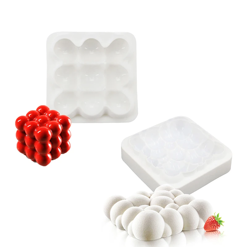 

Lucky Bag Silicone Cloud Shape Cube 3D Cake Baking Mold For Dessert Candy Chocolate Decorating Tools