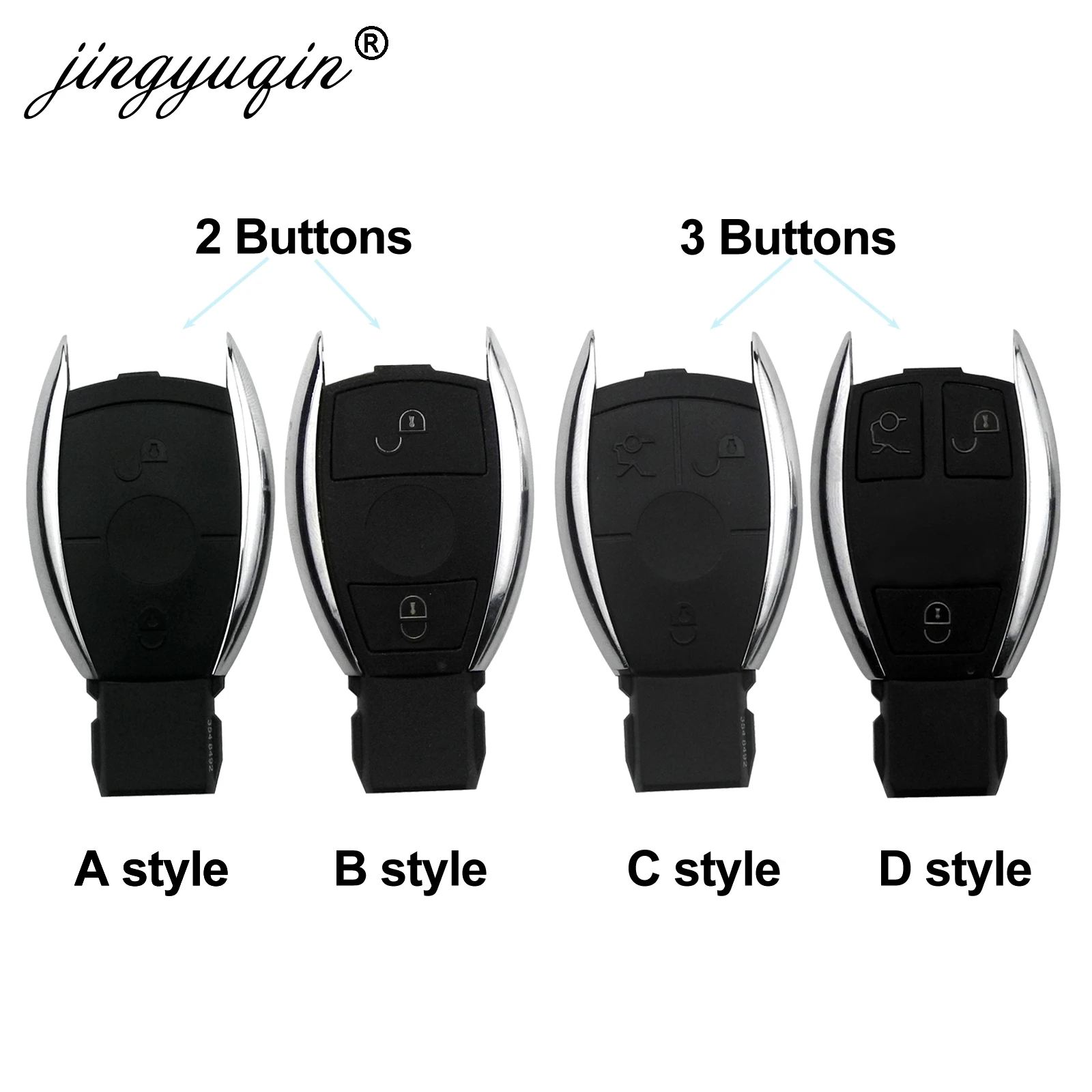 Jingyuqin 2/3/4 кнопки Smart Remote Car Key Shell для Mercedes Benz NEC C E R S CL GL SL CLK SLK Fob|Ключ от авто| |
