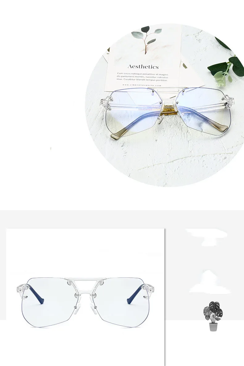 Fashion Women Blue Light Blocking Glasses Anti Blue Rays Eye Glasses For Men Pilot Frame Optical Eyewear