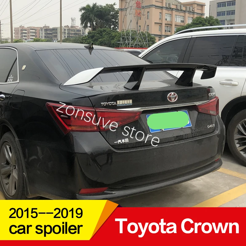 

Use for Toyota Crown spoiler 2015 16 17 18 19 year ABS plastic material rear wing decoration EX style GT Sport Accessories