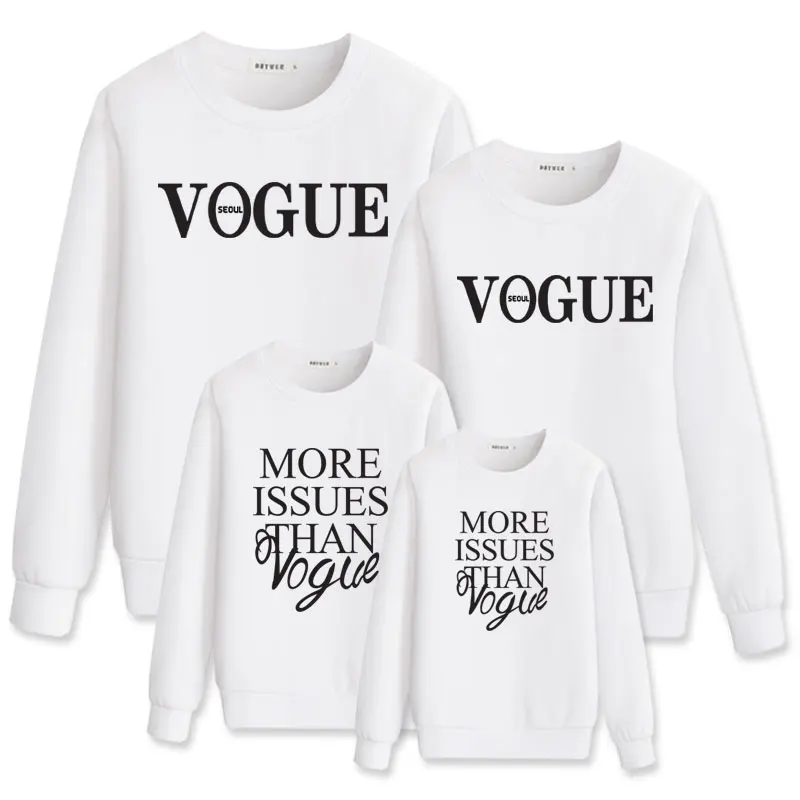VOGUE свитшоты для всей семьи папы мамы дочери подходящая зимняя футболка наряды