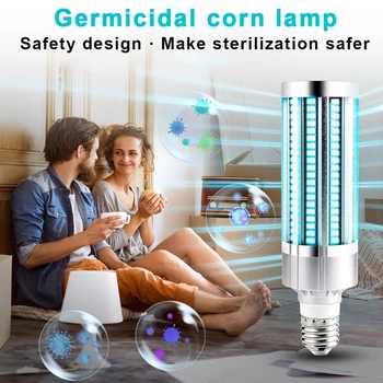 

60W E27 Led UV Sterilizer Bulb Ozone UVC Ultraviolet Corn Lamp Germicidal Lamp UV Sanitizer for Indoor Home Disinfection Light