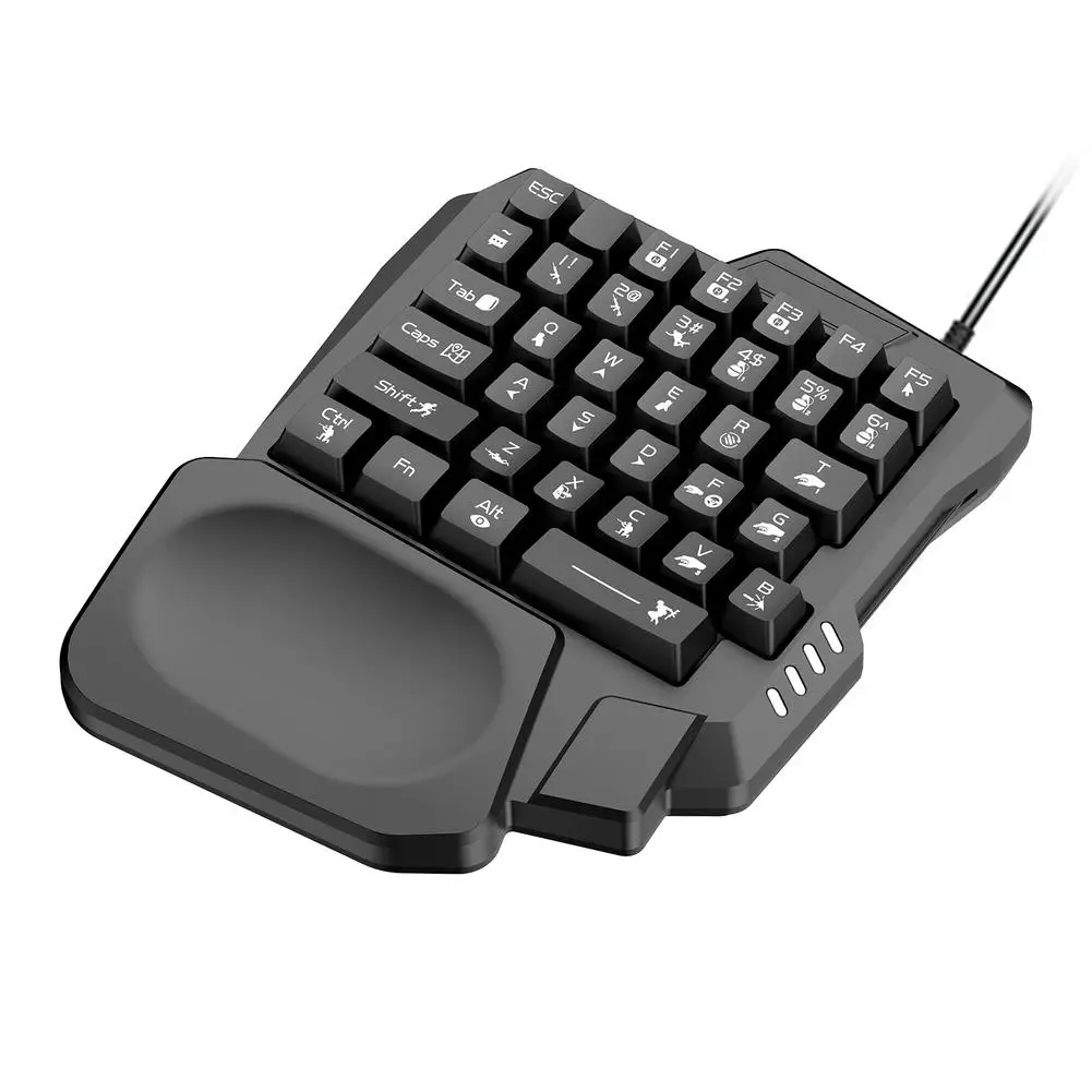 Клавиатура для левой руки портативная игровая проводная USB клавиатура