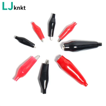 

10PCS/5set 28/35/45/53mm Metal Alligator Clip Crocodile Electrical Clamp Testing Probe Meter with Plastic Boot Car Auto Battery