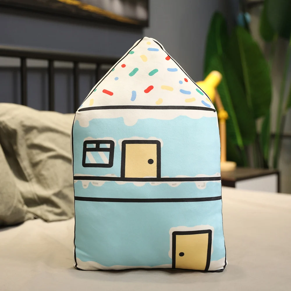 Горячая Huggable 3D подушка в форме дома мягкая плюшевая подушка домашний диван автомобильное кресло спальня Ребенок спокойный сон мягкие игрушки украшение комнаты - Цвет: as picture