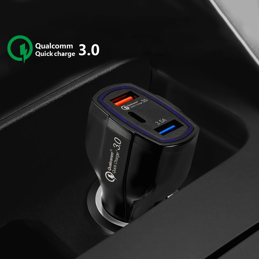 Quick Charge 3.0 Car Charger 5V 3.5A QC3.0 Turbo Fast Charging Car-charger Dual USB Mobile Phone For SAMSUNG XIAOMI | Мобильные