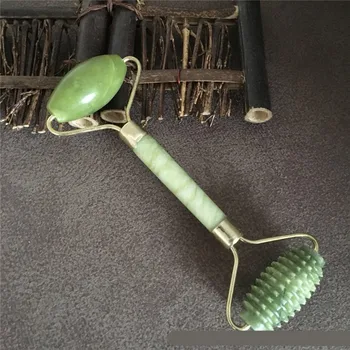 

Roller Face Thin Massager Natural Stone Jade Facial Double Head Beauty Massage Slim Neck Body Relaxation Lift Tool Jade Roller