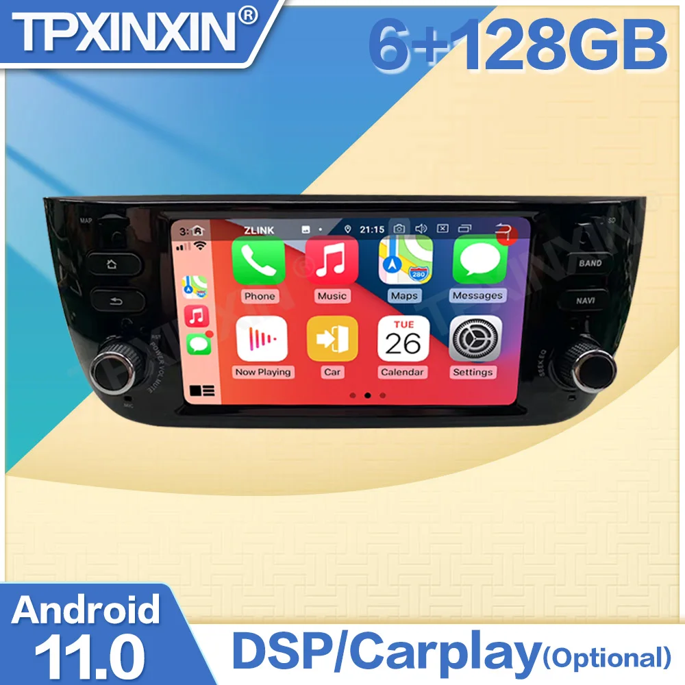 Unità Principale Android 11 Per Fiat/Linea/Punto 2012-2015 Autoradio Gps Navigation Car Multimedia Player Autoradio Ricevitore Stereo