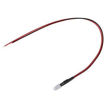 

20 X 5mm White LED Lamp Light Set Pre Wired 12V DC 25cm