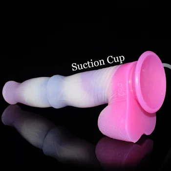 NNSX New Knot Squirting Dildo With Suction Cup Silicone Horse Animal Anal Toy Jellyfish Color Masturbatory Adult 18 Sex Shop 4