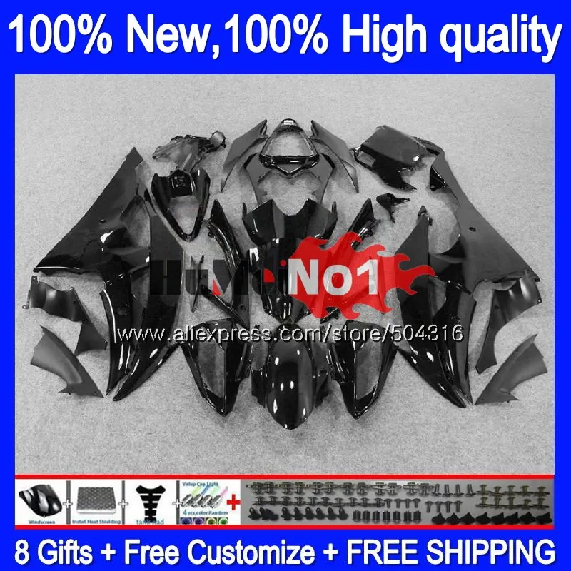 YZF600 для YAMAHA YZF-R6 YZF-600 YZF 600 R 6 37MC. 6 YZF R6 YZFR6 2008 2009 2010 2011 2012 08 09 10 11 12 глянцевый черный обтекатель - Цвет: No. 1