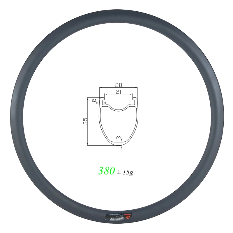 380 г SL 700c 35 мм клинчерный бескамерная дорожная гравийный карбоновый обод 28 в