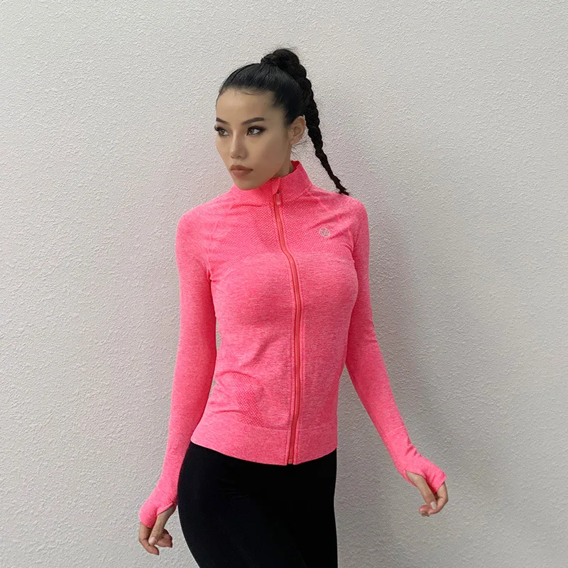 

Classic zipper long sleeve Women's fashion sports t-shirt Fitness running yoga quick-drying clothes