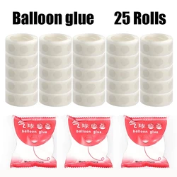 2500pcs (25 Rolls) Glue Point Clear Balloon Glue Removable Adhesive Dots Double Sided Dots Glue Tape for Balloons Wedding Decors