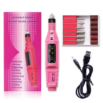 

Portable Charging Electric Nail Drill Machine Kit Remove Polish Nail Art Pen Pedicure Nail File Manicure Machine Nail Art Tools