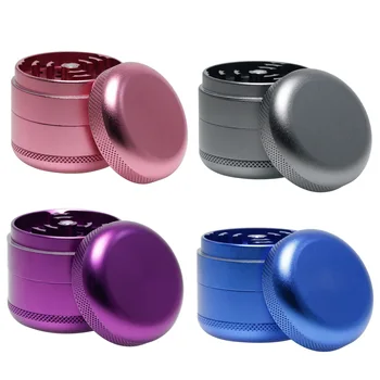 

4-layer 63mm Aluminum Alloy Herbal Herb Tobacco Grinder Spice Weed Grinders Smoking Pipe Gold Smoke Accessories