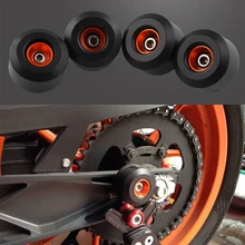CNC frente horquilla trasera deslizador de armazón de rueda accidente Protector, almohadillas, Roda para KTM Duque/RC/125, 200, 250, 390 DUKE125 200 DUKE250 DUKE390
