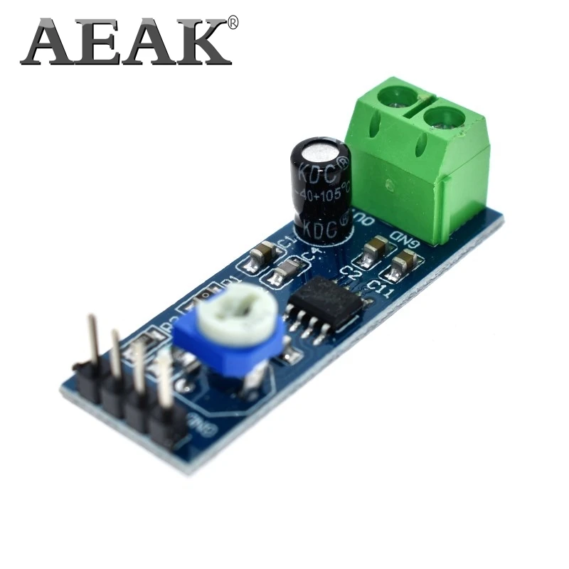 Модуль аудио усилителя AEAK LM386 200 раз 5 В 12 в входное сопротивление 10K|Интегральные