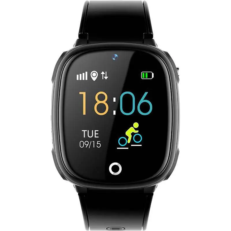 Kids Anti-Lost Gps Tracker Smart Watch Sos Call Safe Wristwatch Waterproof Hw11 Black
