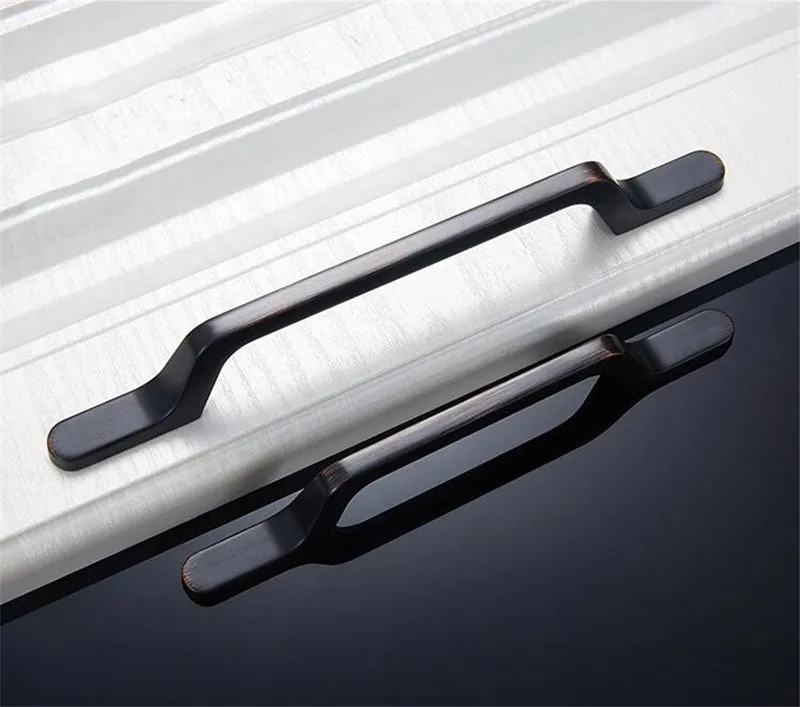 2pcs free shipping Zinc Alloy Handle European Style Kitchen Cabinet Pulls Wardrobe Door Knobs Simple Household Handle Furniture Hardware  
