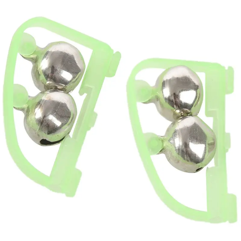 

5 Pcs Double Bell Fish Pole Rod Fishing Light Alarm Bells Green