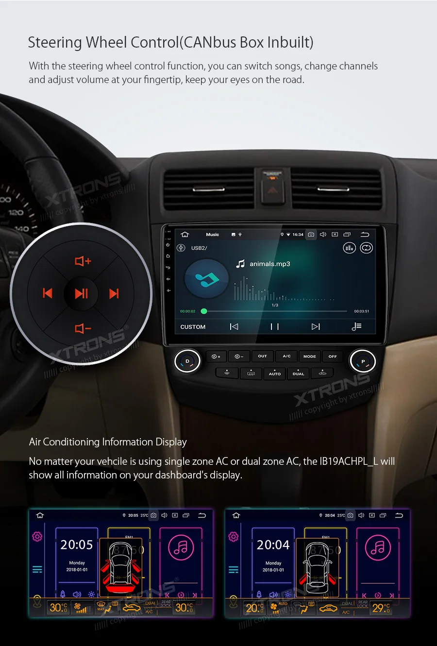 XTRONS 10," Android 9,0 PX5 автомобильный стерео Мультимедиа Радио плеер gps DVR для Honda Accord 2003 2004 2005 2006 2007 VII 7 без DVD