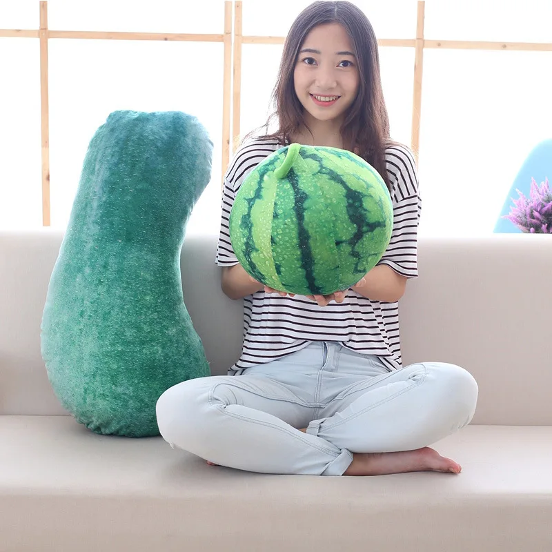 Creative Model Watermelon White Gourd Plush Toys Pillow Birthday Gift Home Decoration Photographic Prop