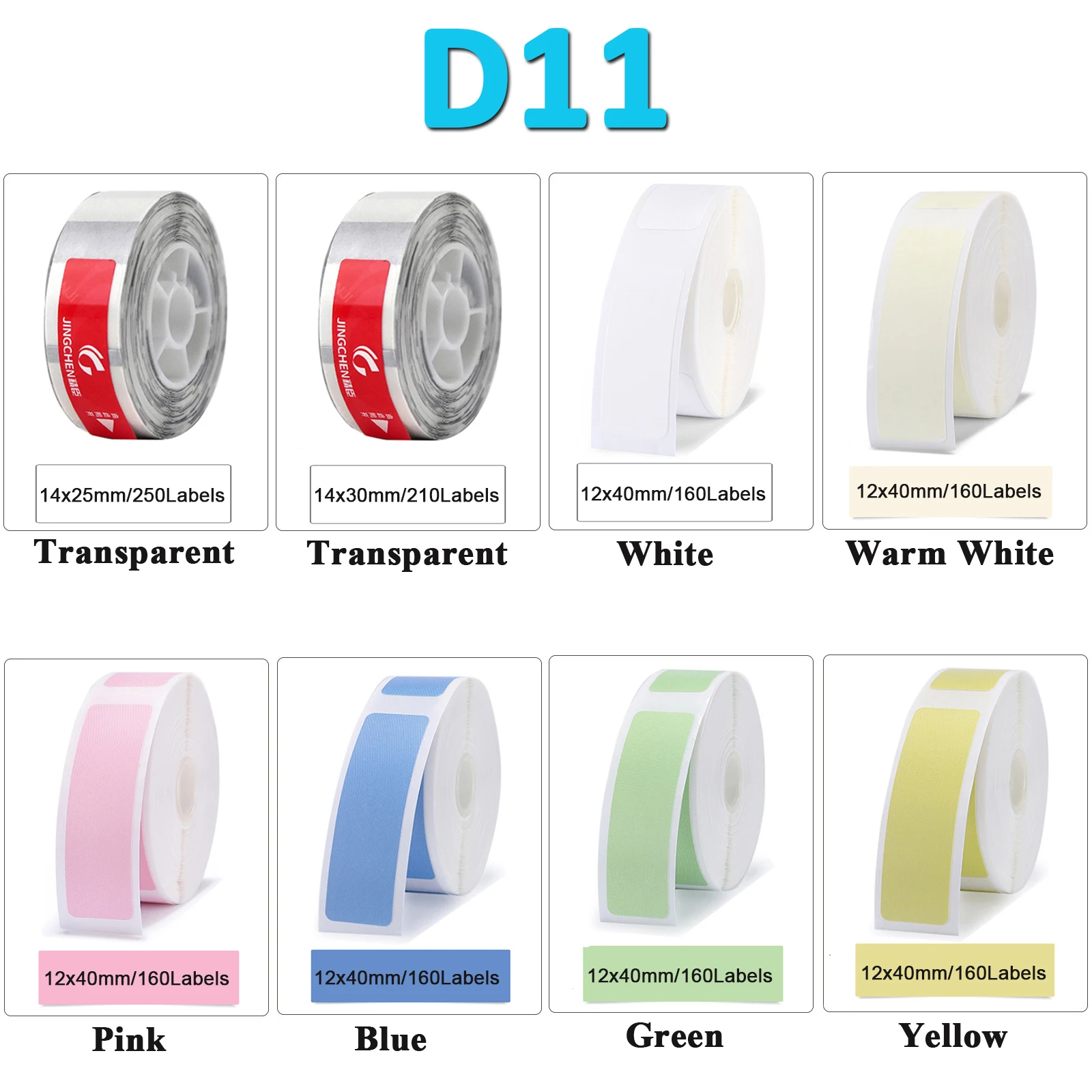 

Niimbot D11 Mini Label paper Printing Label 12x40mm 14x30mm Price Label Pure Color Scratch-Resistant Label Sticker Paper