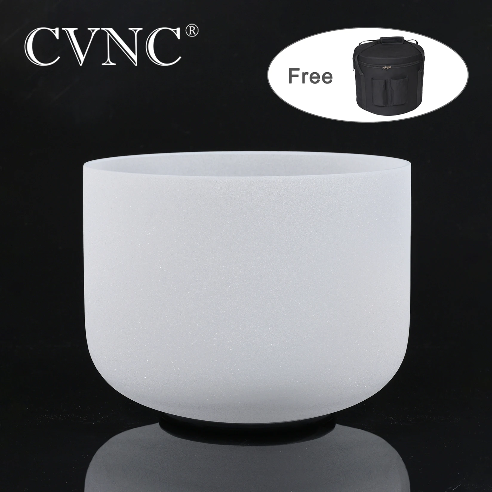 CVNC 10 &quotNote E Солнечная plexus чакра матовая кварцевая Поющая чаша + черная сумка для