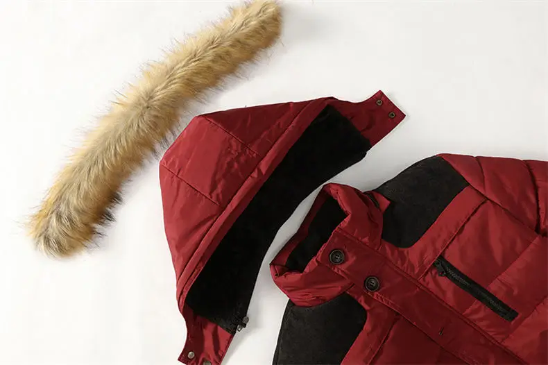 -20 'C Winter Fleece Warm Men Jacket Coats Wind Resistant Autumn Thick Fur Trim Hooded Jacket Mens Cotton Padded 2019 MuLS Brand 22