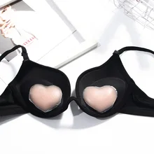 Модный проприетарный женский гламурный релиз самоклеящийся силиконовый нагрудный сосок в форме сердца покрывающий бюстгальтер Pasties Pad горячий многоразовый