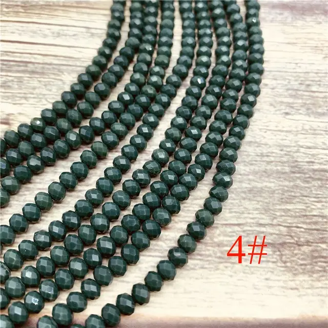 2x3mm/3x4mm/4x6mm Crystal Rondel Beads Faceted Glass Beads For Jewelry Making DIY Female Bracelet Necklace Jewelry NO.4