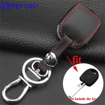 

jingyuqin For Volkswagen VW B5 Passat Golf Phaeton Rabbit GTI Beetle Cabriolet Polo Bora Trans Remote Leather Car Key Case Cover