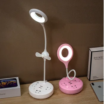 

New Power Strip Socket 3AC AU Outlet Plug 2USB Fast Charger Port with LED Table Lamp Fan Student Home Smart Extension Socket