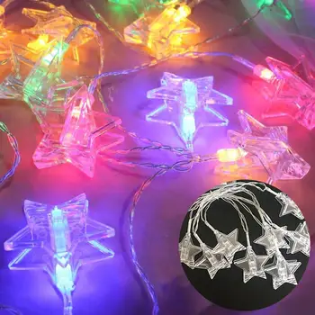 

Fairy String Fairy String Light Fairy Light Super Bright Romantic Durable Photo Peg Clip 20LED Stars Xmas Decor Festival