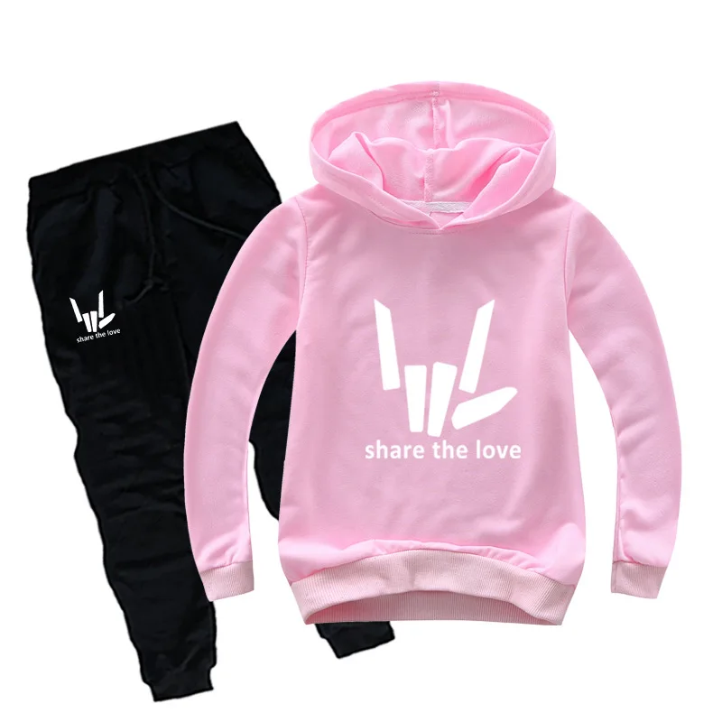 Free Next Day Delivery Kids Boys Girls Share the love Tracksuit Set ...