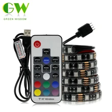 USB RGB Светодиодная лента 5050 DC5V водонепроницаемый гибкий светодиодный светильник лента 0,5 м 1 м 2 м сменный цвет для ТВ фоновый светильник ing
