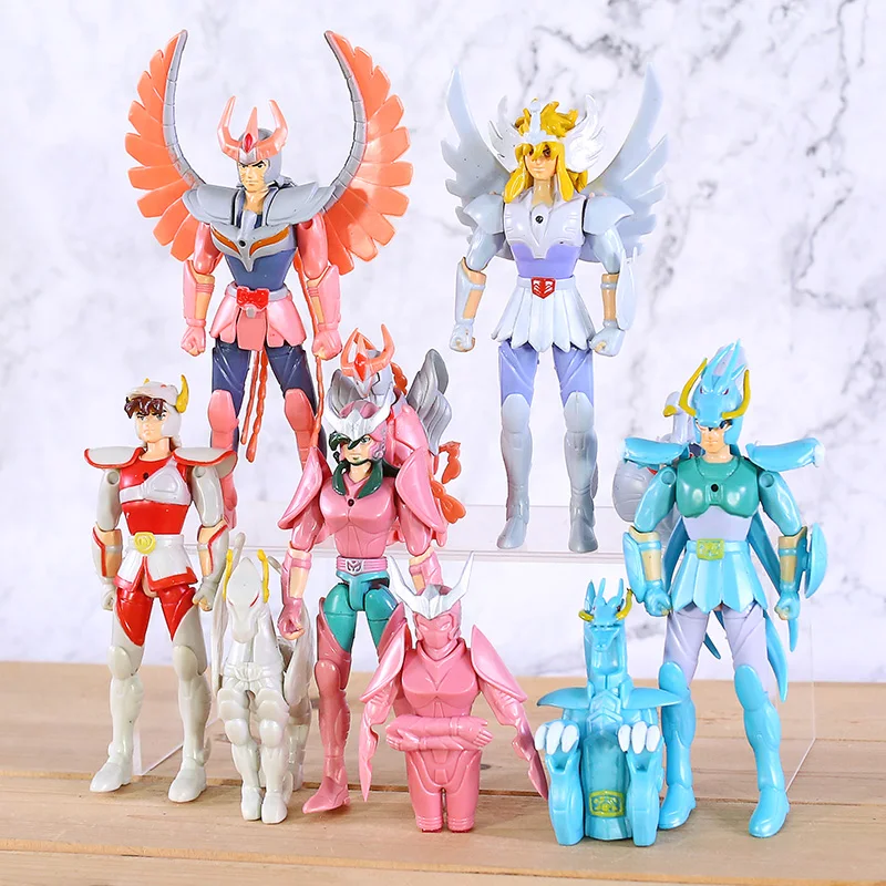 

Saint Seiya Hyoga Shun Ikki Shiryu PVC Action Figures Toys Birthday Gift for Kids 10pcs/set