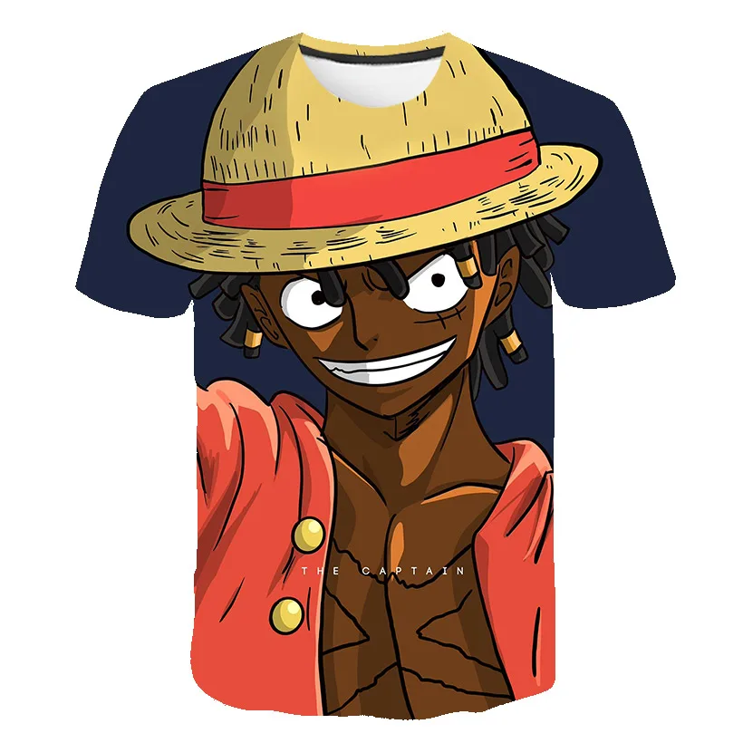 Летняя футболка с коротким рукавом 3d рисунком японского аниме Харадзюку Мужская