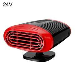 Calentador eléctrico de coche, ventilador de calefacción y refrigeración de 24V, tamaño portátil, secador eléctrico, desempañador de parabrisas, Descongelador