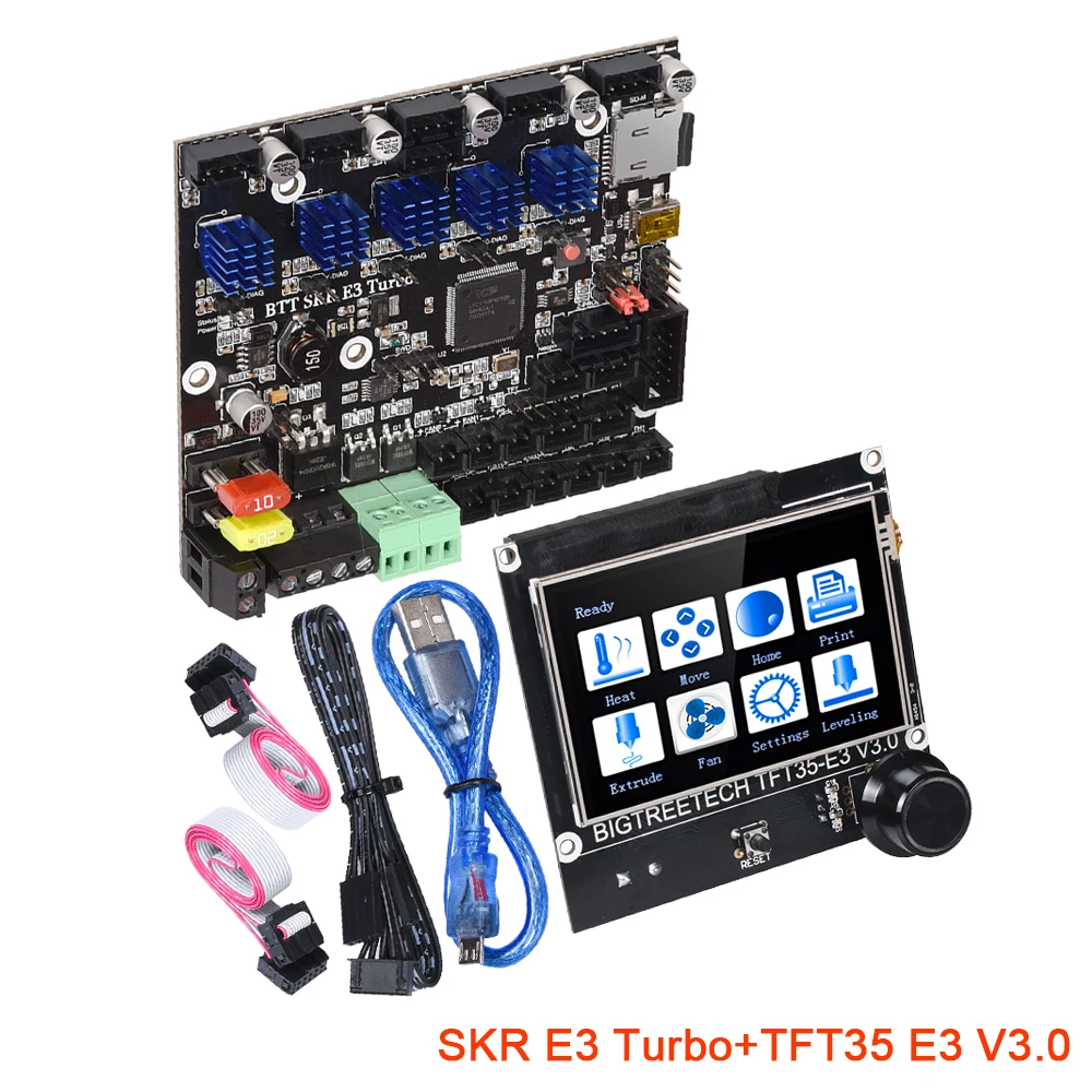 Onboard NTC100K Thermistor Unterstützung TFT35/TFT70/TFT35 E3 V3.0 Touchscreen-Display für Ender 3 Tragen 5xTMC2209 Treibern BIGTREETECH SKR E3 Turbo 32bit Controller Board 