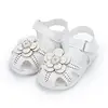 KIDSUN 2021 New Product Baby Sandals Flower Leather Rubber Sole Flat Summer Outside Infant Girl Crib Toddler First Walkers 4