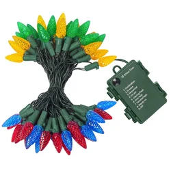 5m 50leds Xmas Strawberry Light String Outdoor Garden Lamp for Wedding Christmas Holiday Party Patio Landscape Fairy Decoration