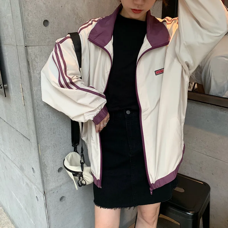 Photo Shoot Autumn New Style Korean-style Retro Sports Long-sleeved Coat Student Tops
